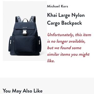 Michael Kors BLACK Nylon Cargo Backpack